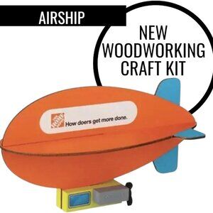 NEW Home Depot Kids Workshop Kit AirShip Air Ship Craft Kit Stem Toy DIY Buildin